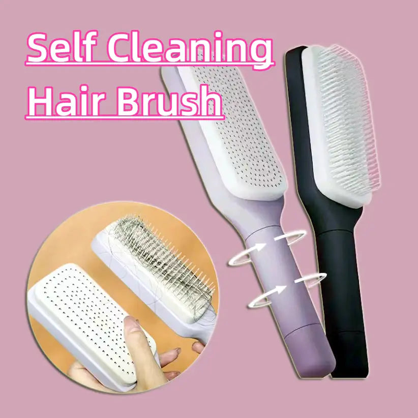 Self-Cleaning Anti-Static Hairbrush