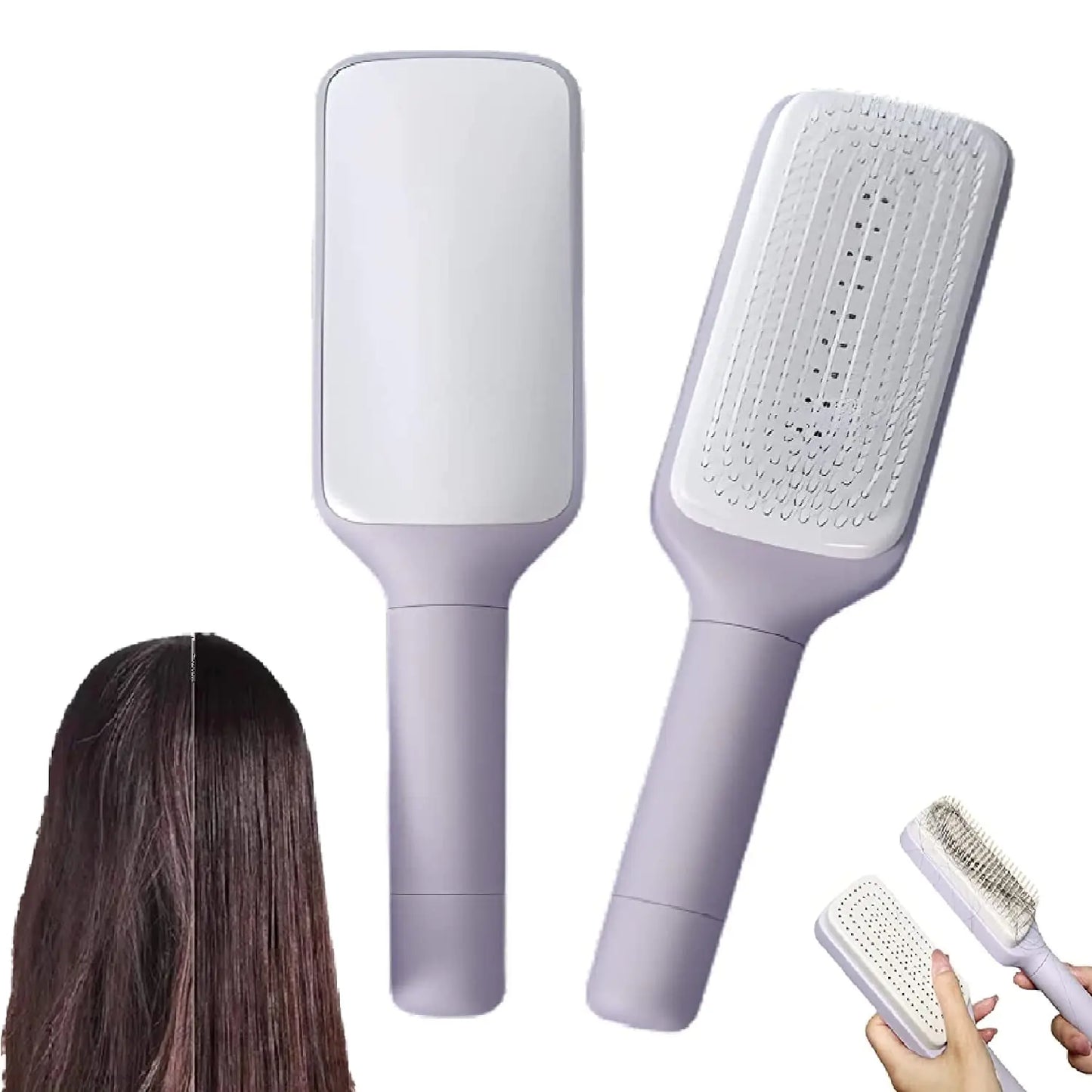 Self-Cleaning Anti-Static Hairbrush