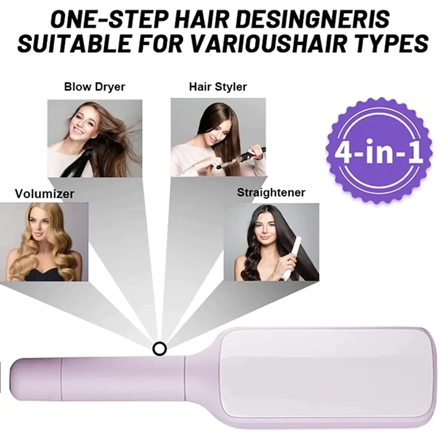 Self-Cleaning Anti-Static Hairbrush