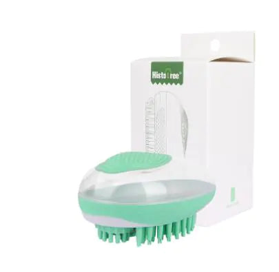 Pet Bath Brush for Cats and Dogs with Shampoo Storage