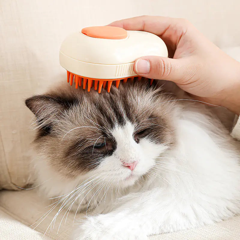 Electric Pet Brush with Spray for Cats and Dogs